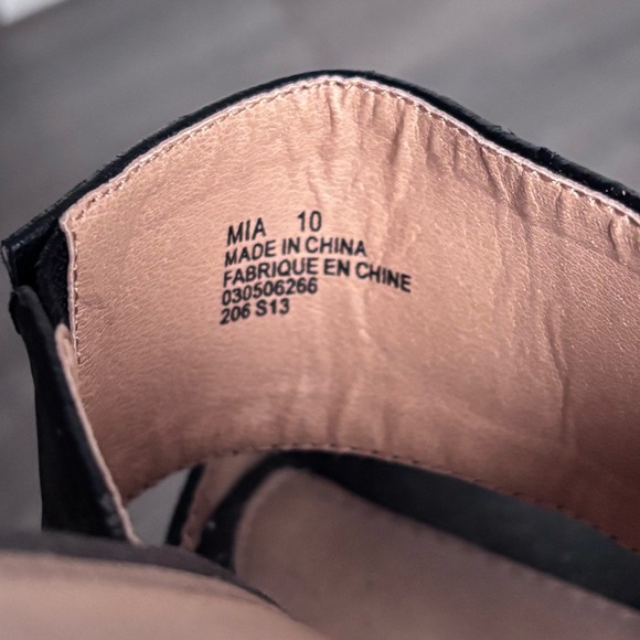 George Black Cork Wedge Sandals - Picture 10 of 10